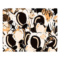 Orange Abstract Garden Double Sided Flano Blanket (large) 