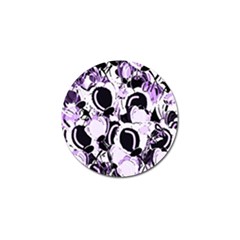 Purple abstract garden Golf Ball Marker