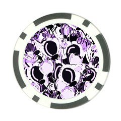 Purple abstract garden Poker Chip Card Guards (10 pack) 