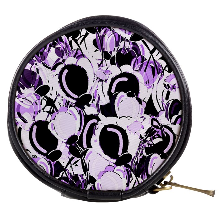 Purple abstract garden Mini Makeup Bags