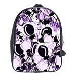 Purple abstract garden School Bags(Large)  Front