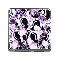 Purple abstract garden Memory Card Reader (Square)