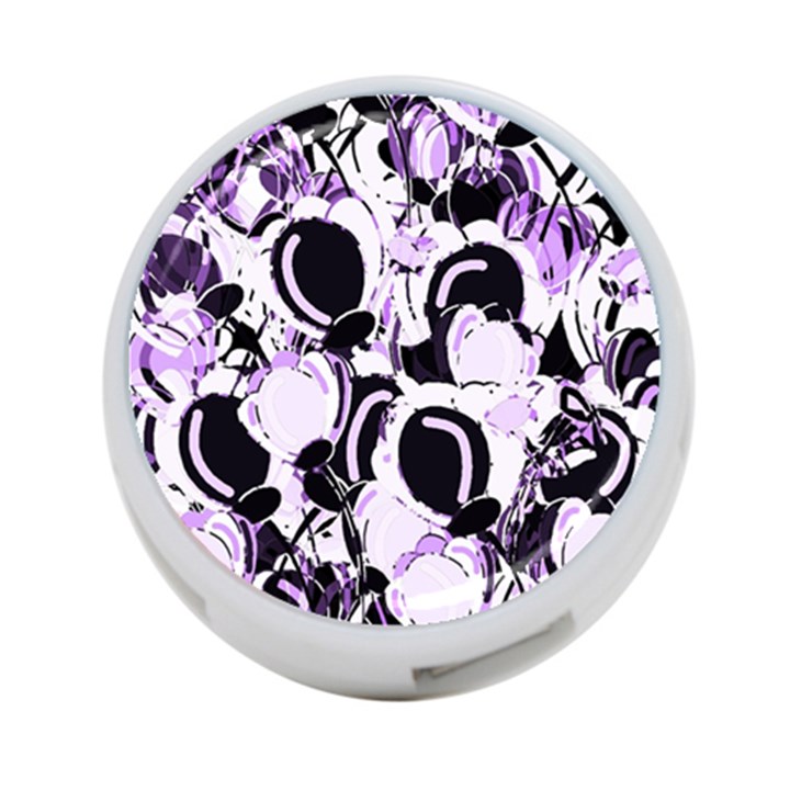 Purple abstract garden 4-Port USB Hub (Two Sides) 