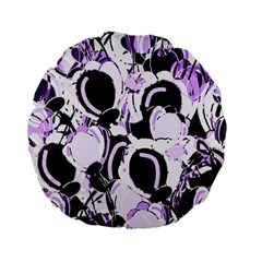 Purple abstract garden Standard 15  Premium Round Cushions