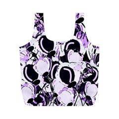 Purple abstract garden Full Print Recycle Bags (M) 