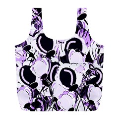 Purple abstract garden Full Print Recycle Bags (L) 