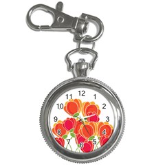 Orange Flowers  Key Chain Watches