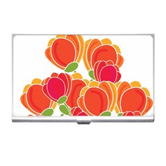 Orange Flowers  Business Card Holders