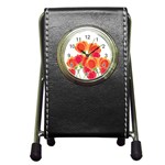 Orange flowers  Pen Holder Desk Clocks Front