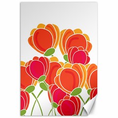 Orange Flowers  Canvas 20  X 30  