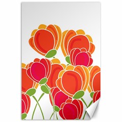 Orange Flowers  Canvas 24  X 36 