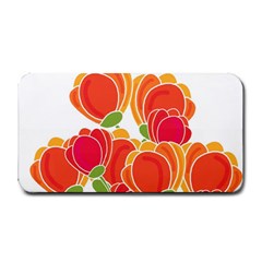 Orange Flowers  Medium Bar Mats by Valentinaart