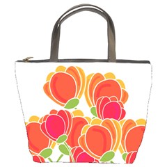 Orange Flowers  Bucket Bags