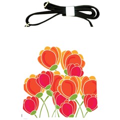 Orange Flowers  Shoulder Sling Bags