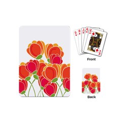 Orange Flowers  Playing Cards (mini) 