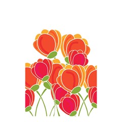 Orange Flowers  Shower Curtain 48  X 72  (small) 