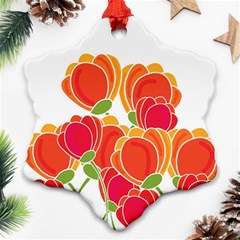 Orange Flowers  Ornament (snowflake) 