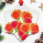 Orange flowers  Ornament (Snowflake)  Front