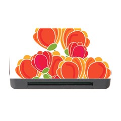 Orange Flowers  Memory Card Reader With Cf