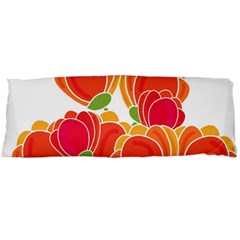 Orange Flowers  Body Pillow Case (dakimakura) by Valentinaart