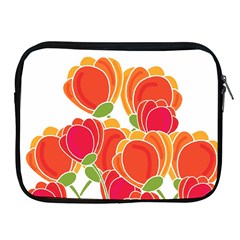 Orange Flowers  Apple Ipad 2/3/4 Zipper Cases