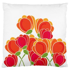 Orange Flowers  Standard Flano Cushion Case (two Sides)