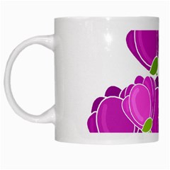 Purple Flowers White Mugs by Valentinaart