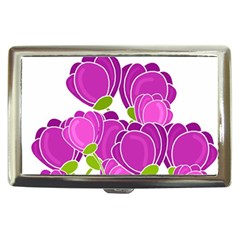 Purple Flowers Cigarette Money Cases