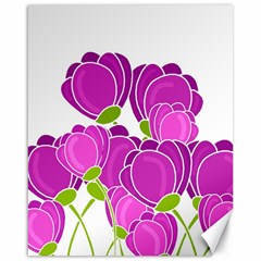 Purple Flowers Canvas 16  X 20  