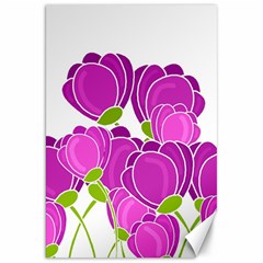 Purple Flowers Canvas 20  X 30  