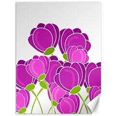 Purple Flowers Canvas 36  X 48  