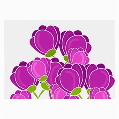 Purple Flowers Large Glasses Cloth (2-side)