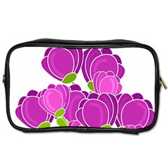 Purple Flowers Toiletries Bags 2-side