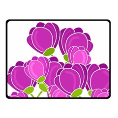 Purple Flowers Fleece Blanket (small)