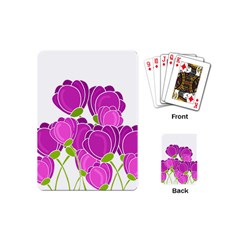 Purple Flowers Playing Cards (mini) 