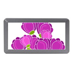 Purple Flowers Memory Card Reader (mini) by Valentinaart