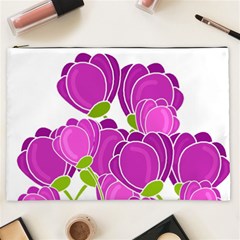 Purple Flowers Cosmetic Bag (xxl) 