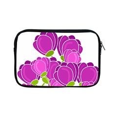 Purple Flowers Apple Ipad Mini Zipper Cases by Valentinaart