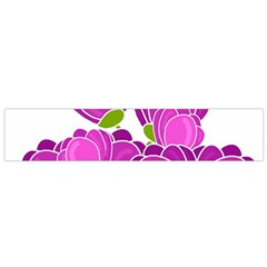 Purple Flowers Flano Scarf (small)