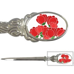 Red Floral Design Letter Openers