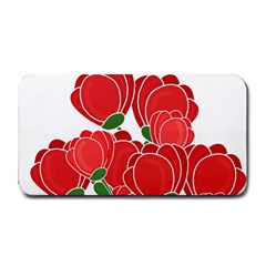 Red Floral Design Medium Bar Mats