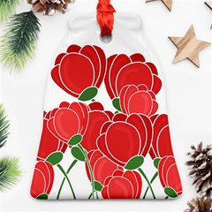 Red Floral Design Ornament (bell) 