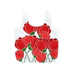 Red floral design Full Print Recycle Bags (S)  Front