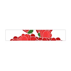 Red Floral Design Flano Scarf (mini)