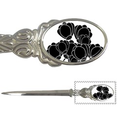 Black Flowers Letter Openers