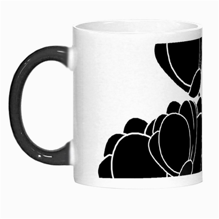 Black flowers Morph Mugs