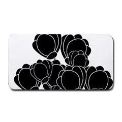 Black Flowers Medium Bar Mats