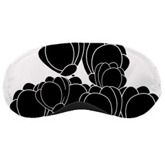 Black Flowers Sleeping Masks by Valentinaart