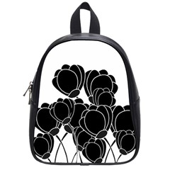 Black Flowers School Bags (small) 