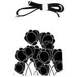 Black flowers Shoulder Sling Bags Front